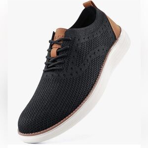Vilocy Men’s 44 Casual Dress Oxford Sneakers Black Brown Business Breathable